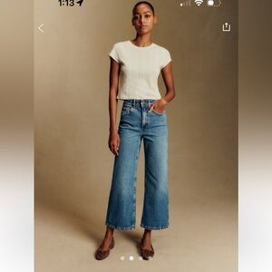 SOLD Sezane Le Crop Denim Blue - Size 6